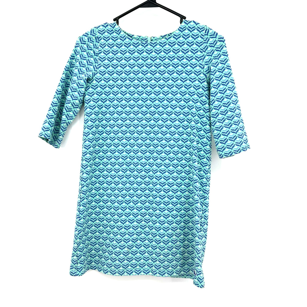 Vineyard Vines girls youth size Medium 10 - 12 blue dress zip up back